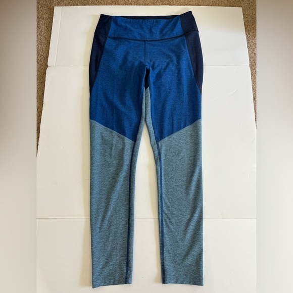 Outdoor Voices Blue Colorblock Leggings Size Medium - Picture 1 of 7